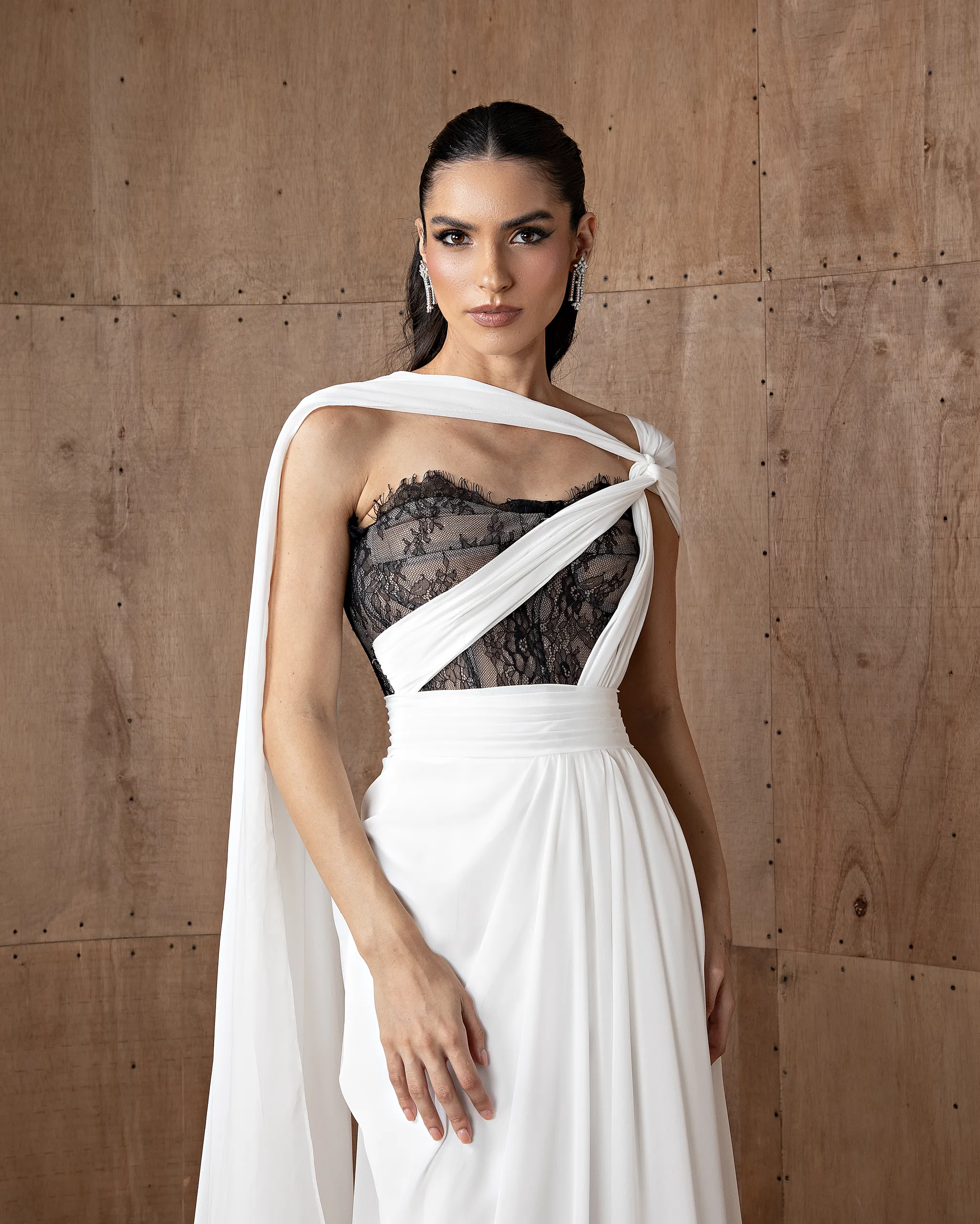 Lace Cape Gown - Image 4