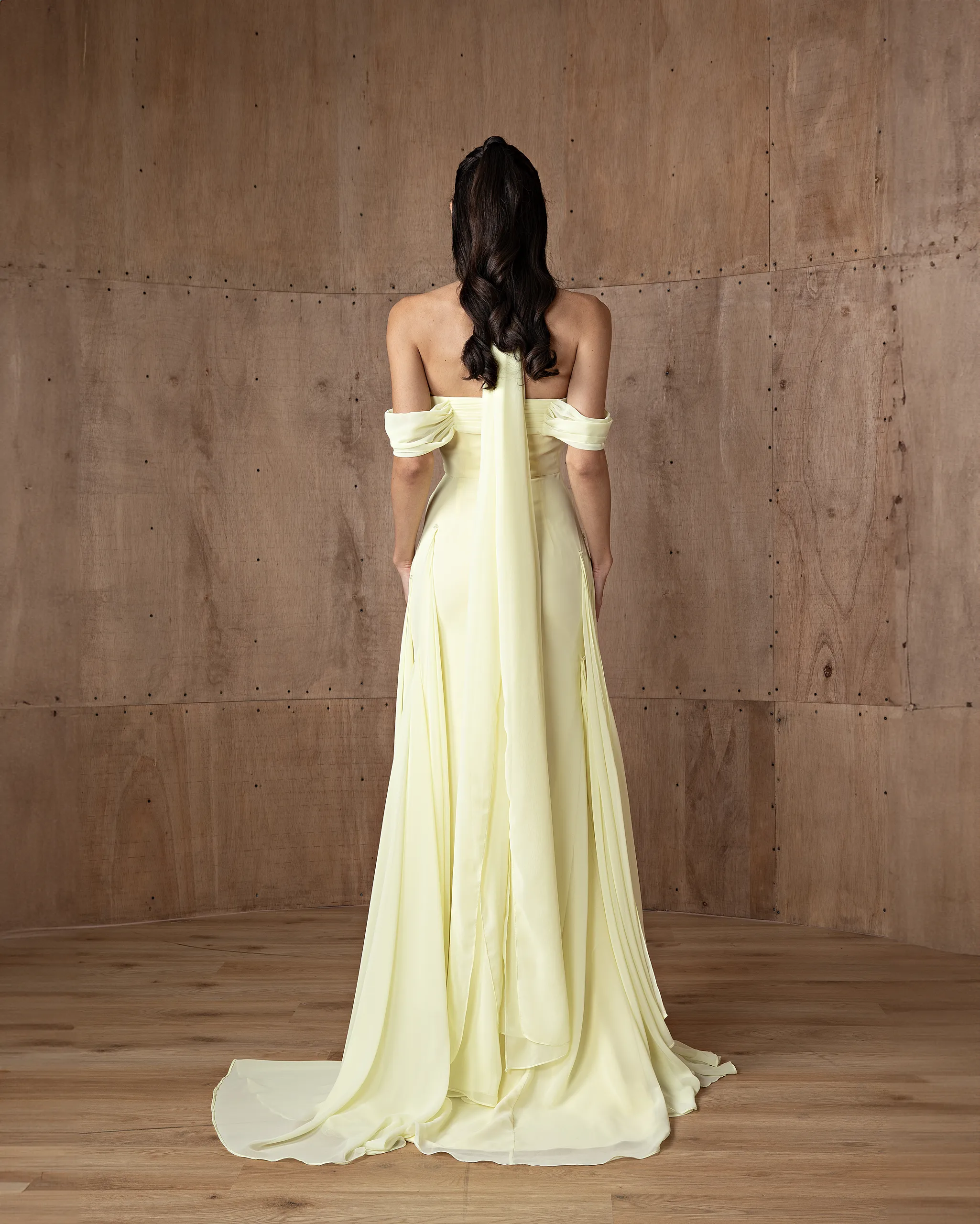 Pleated Halter Gown - Image 2