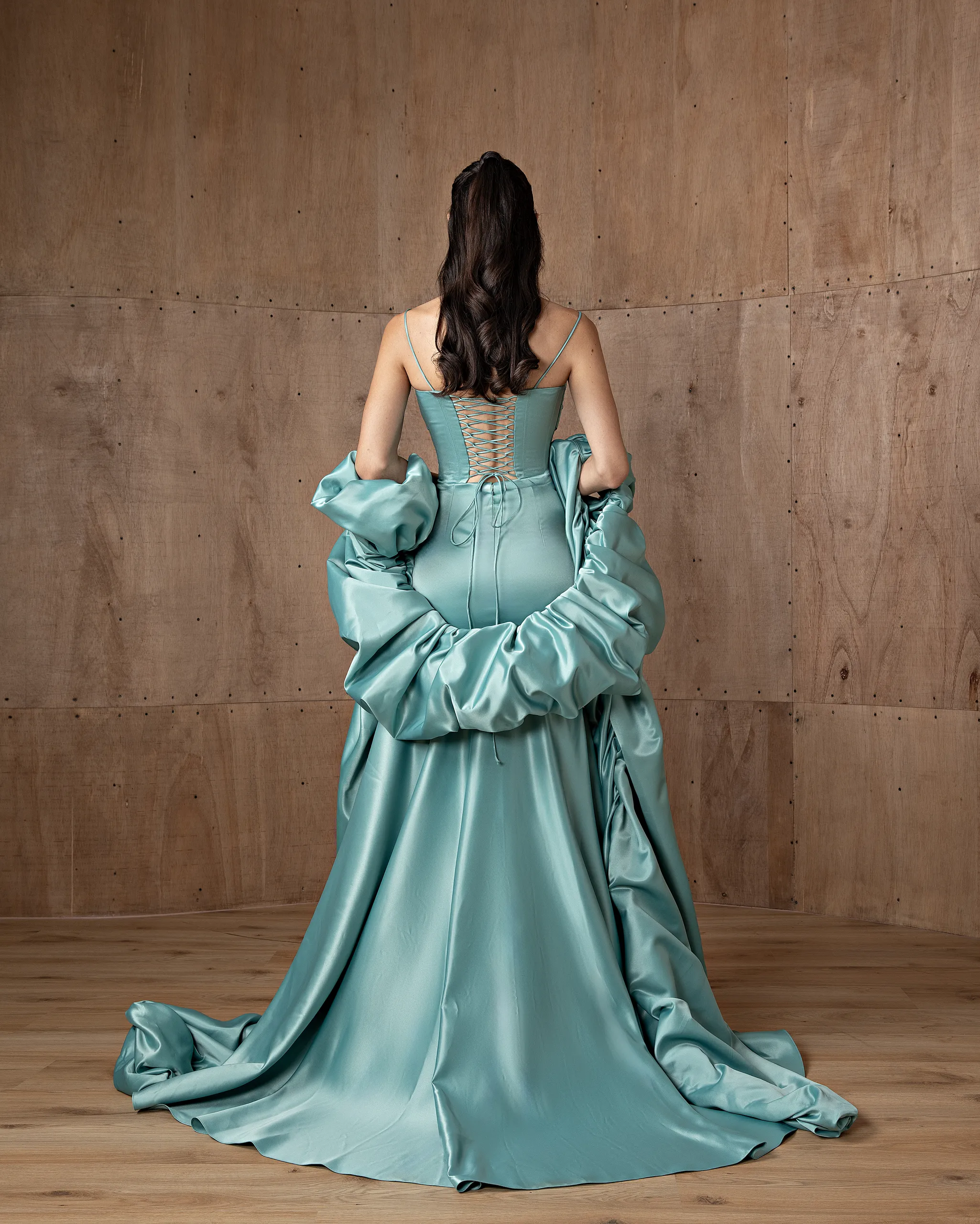 Ruffled Shawl Gown - Image 2