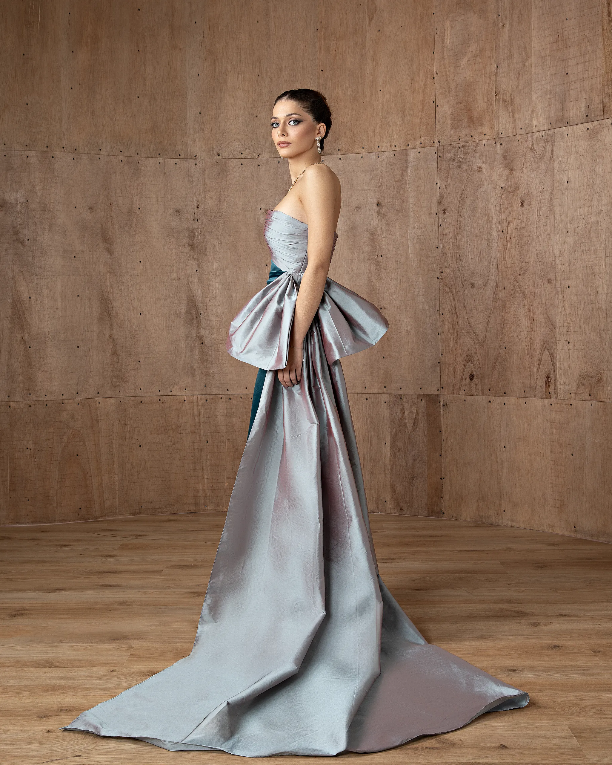 Two-Tone Column Gown - Image 3