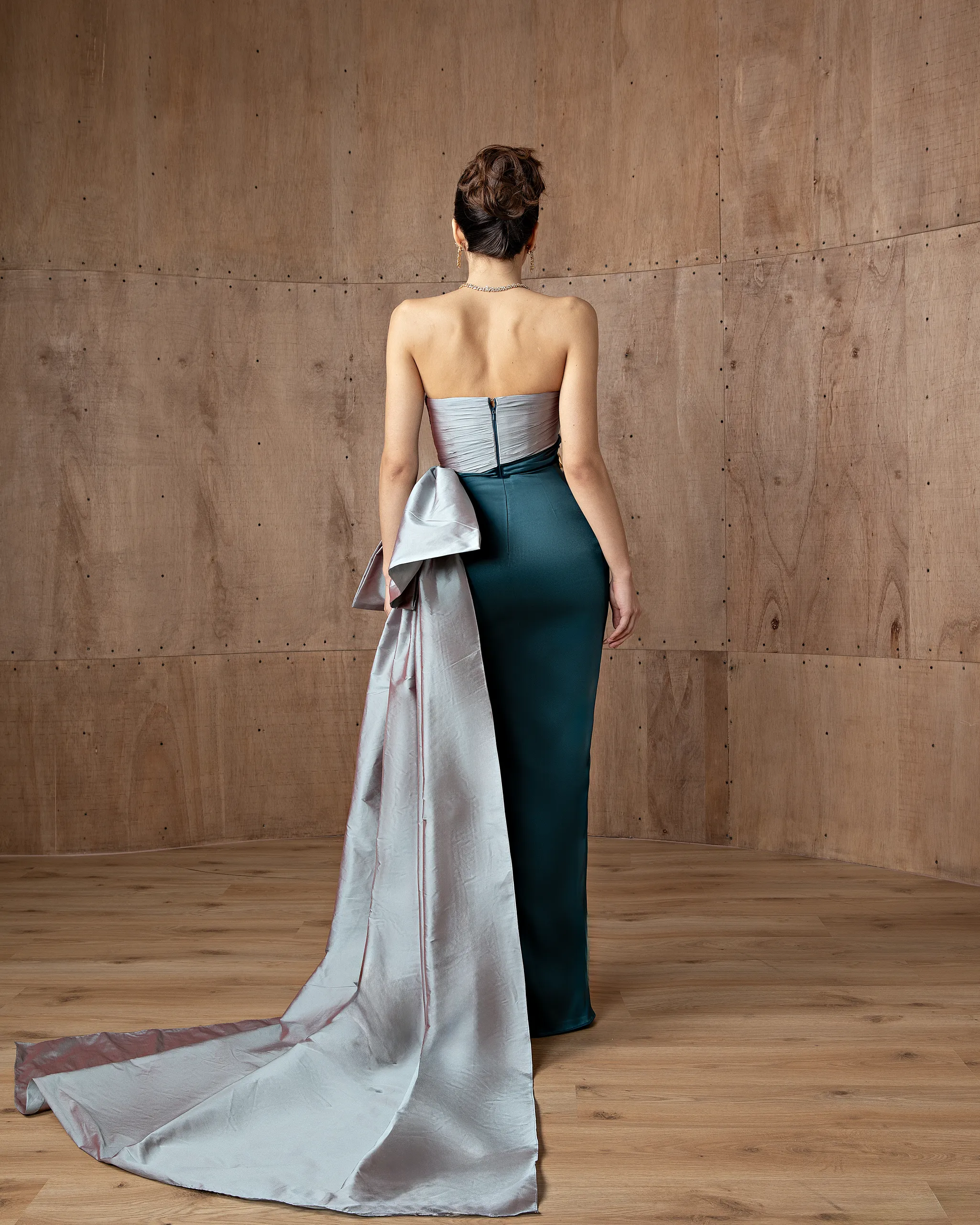 Two-Tone Column Gown - Image 2
