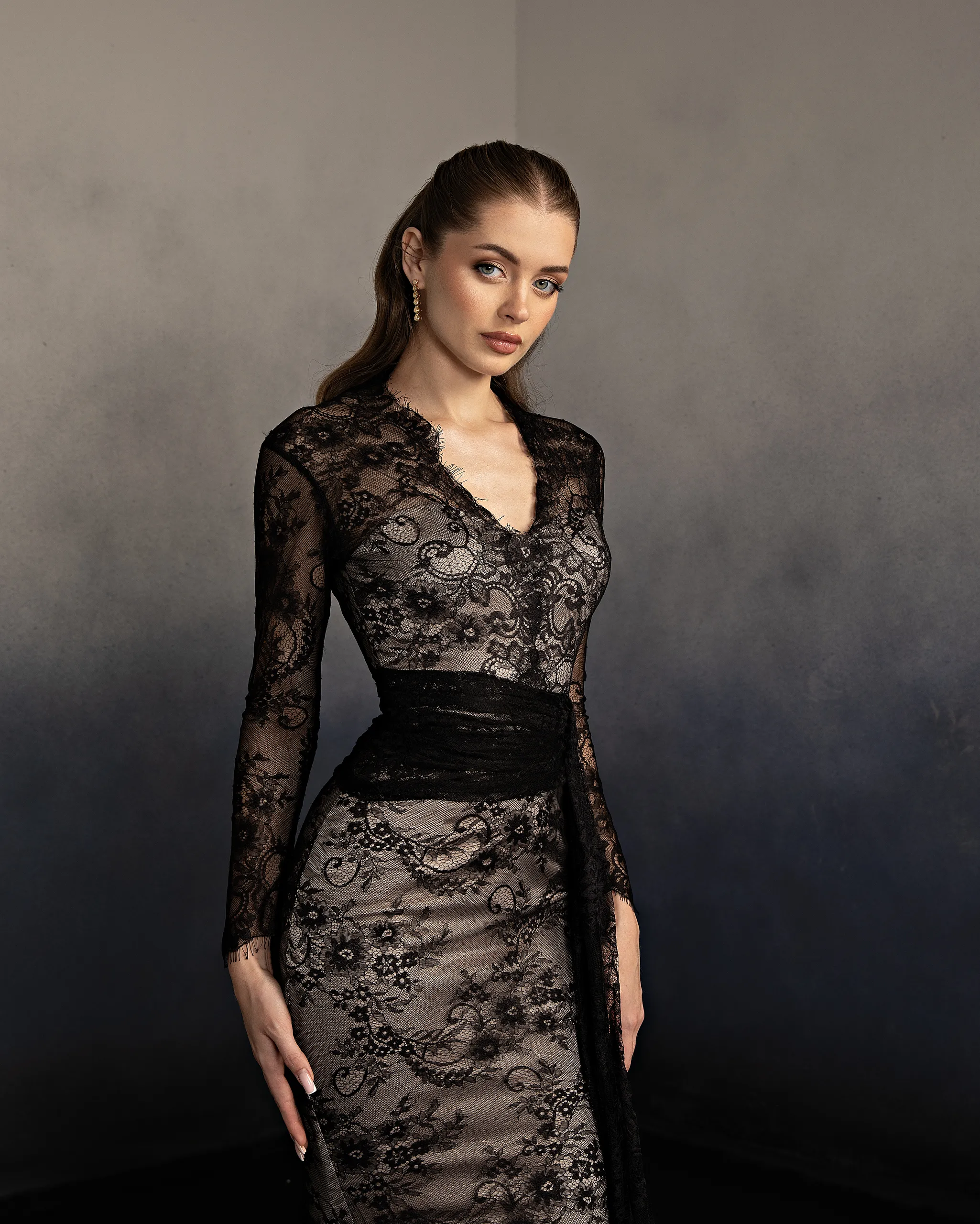 Lace Cape Gown - Image 4