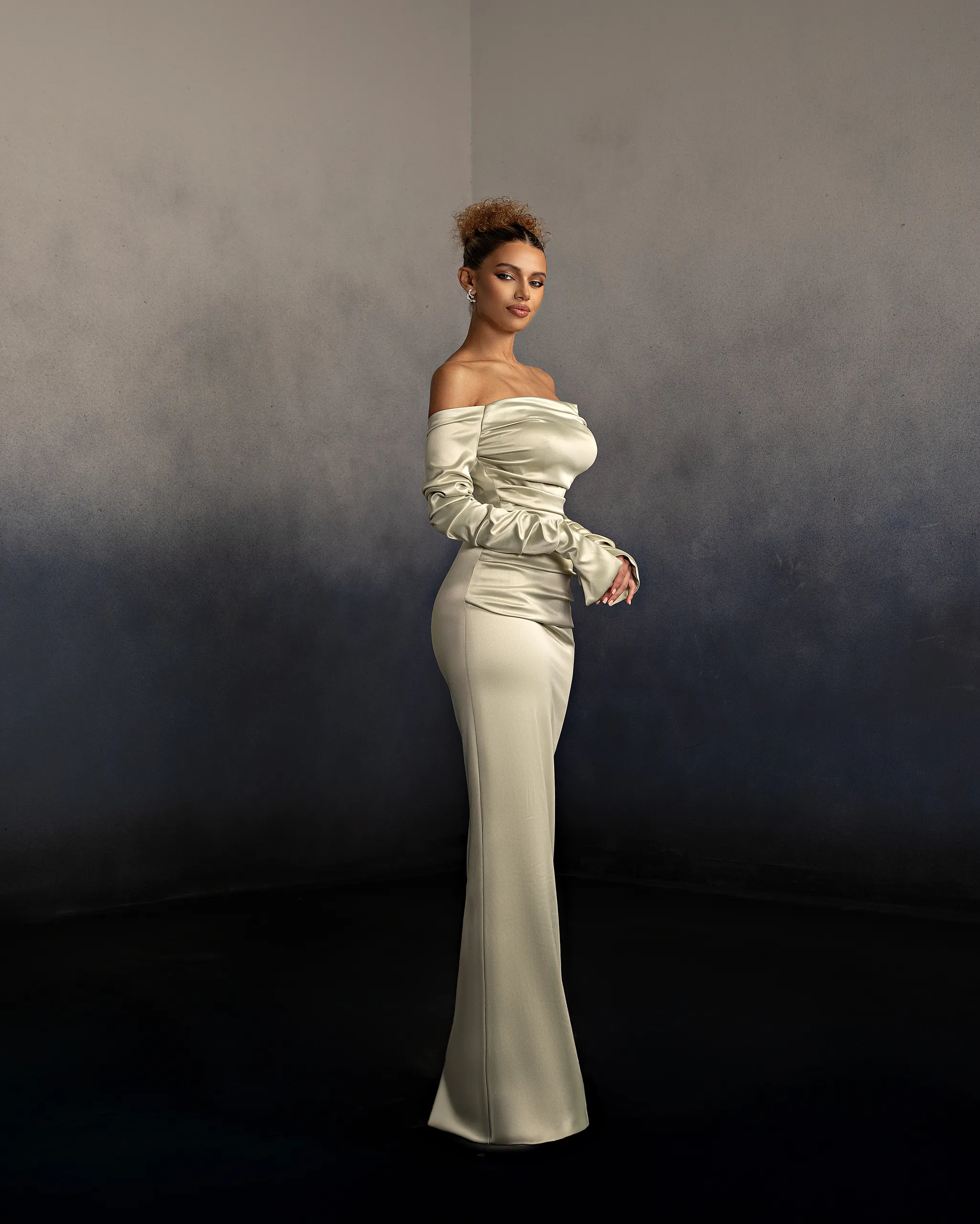 Ruched Sleeve Gown - Image 3