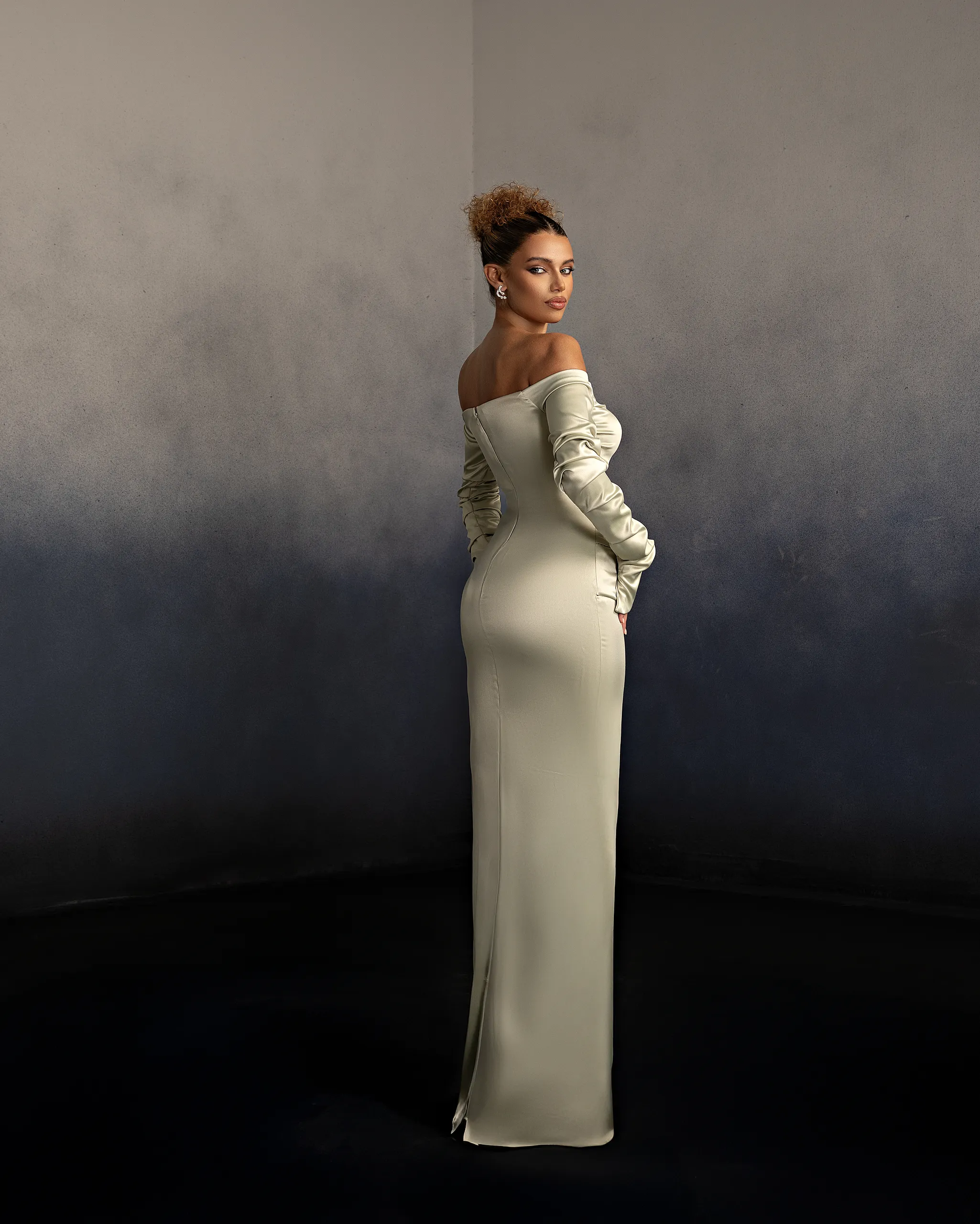 Ruched Sleeve Gown - Image 2