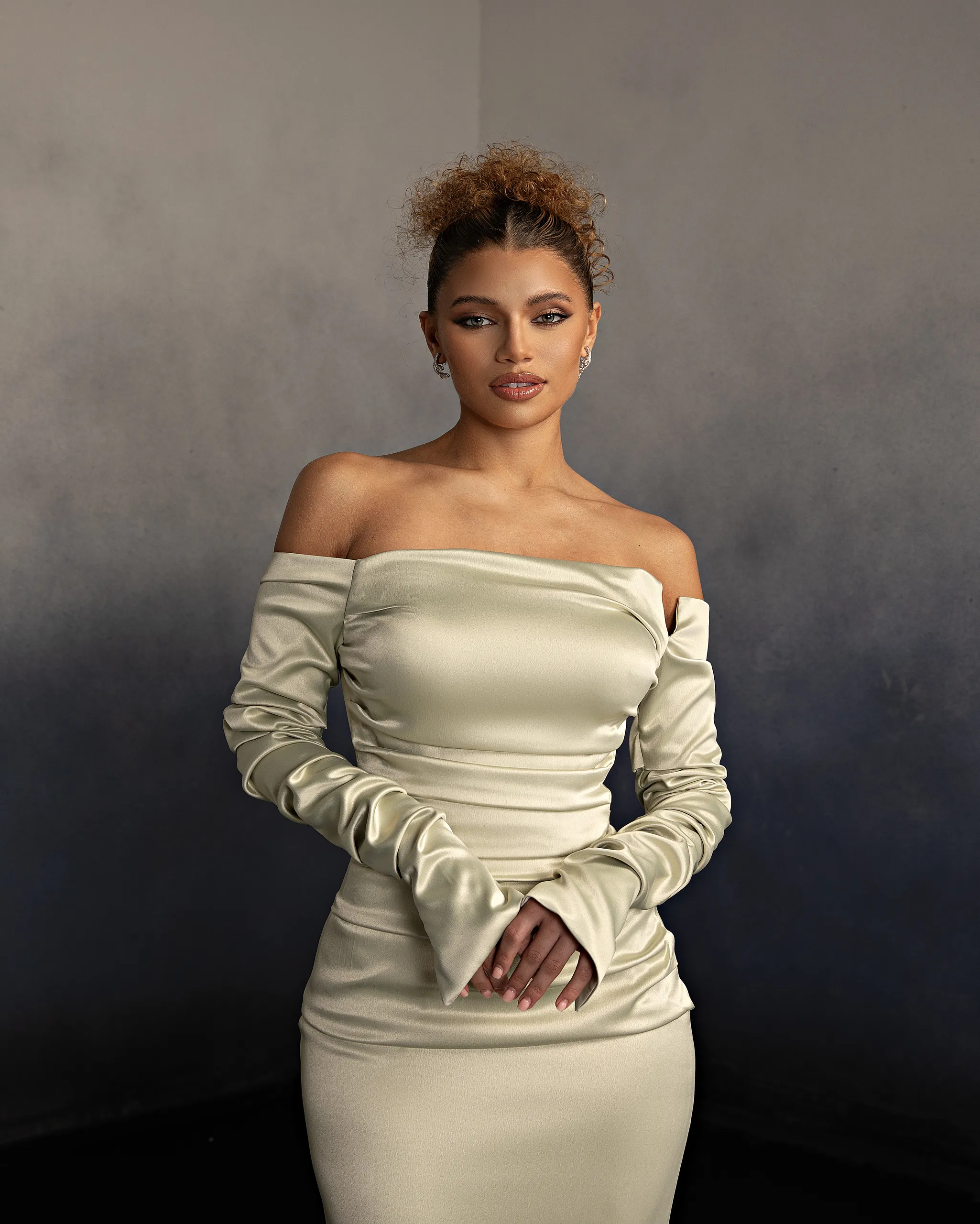 Ruched Sleeve Gown - Image 4