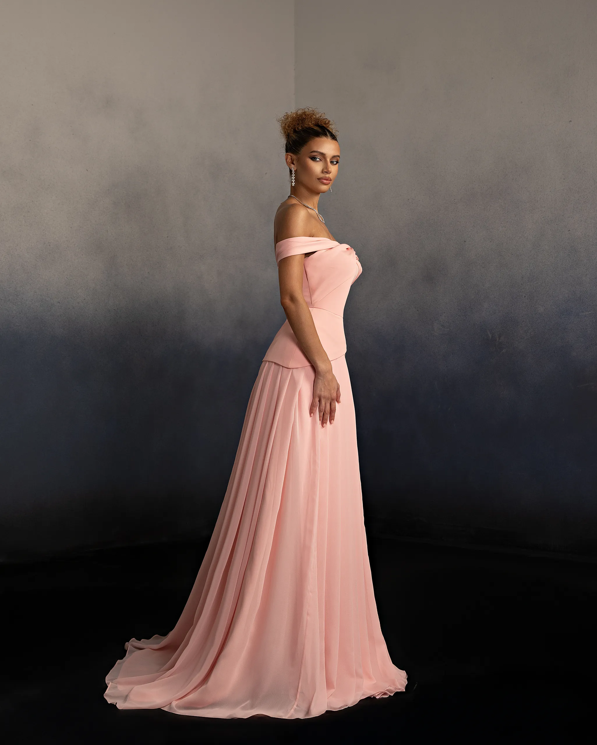Pleated Blush Gown - Image 3