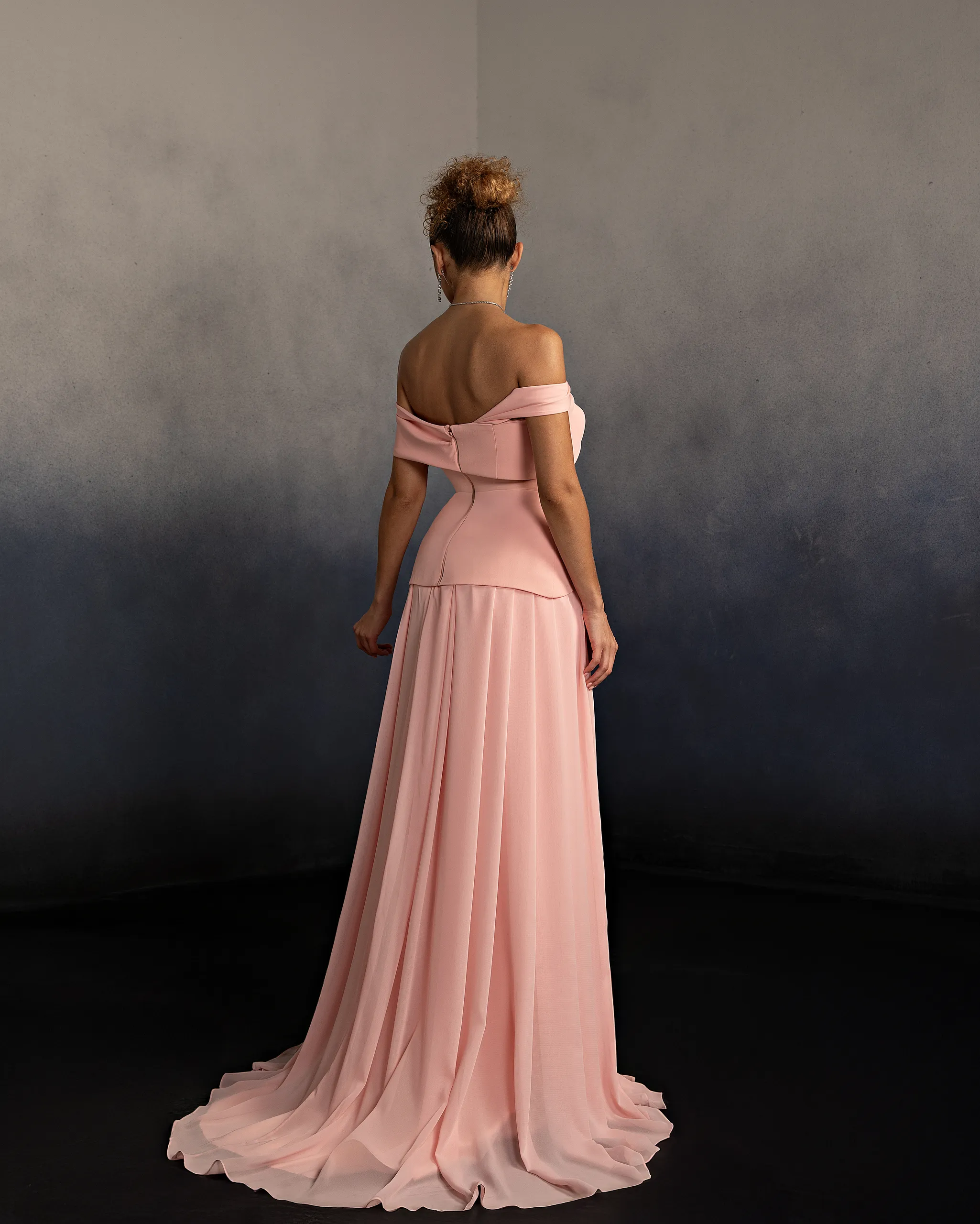 Pleated Blush Gown - Image 2