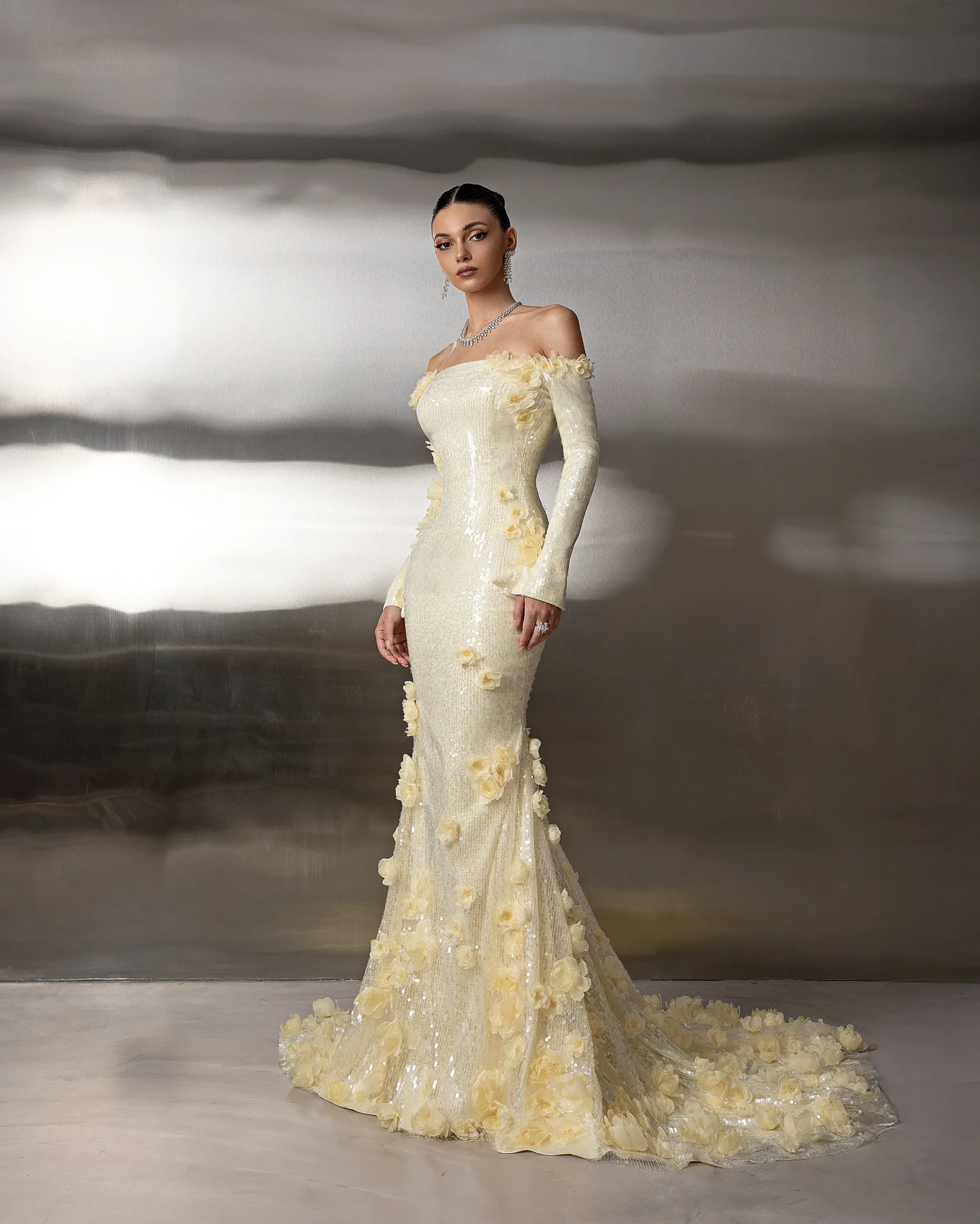 Sequin Flower Gown - Image 3