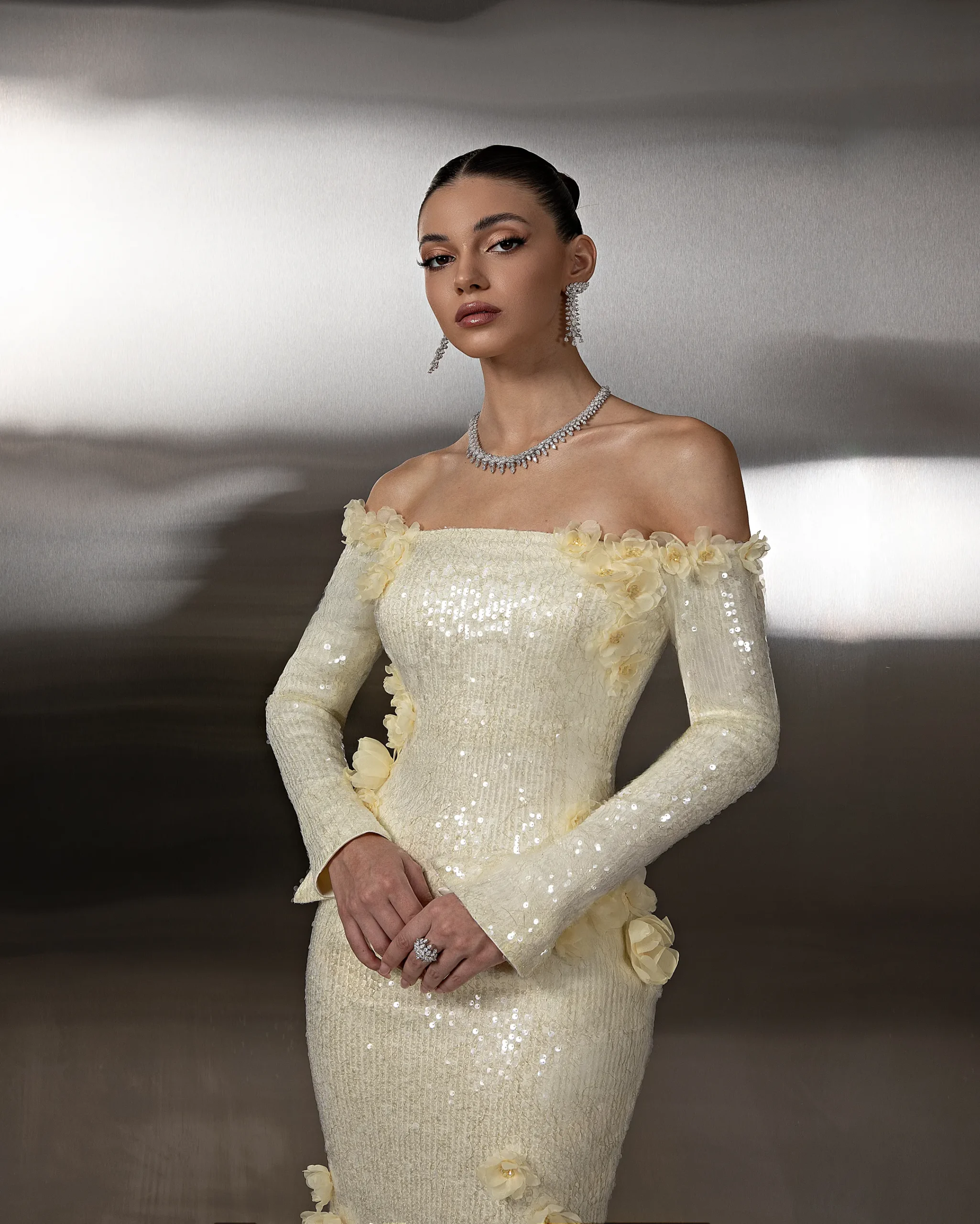 Sequin Flower Gown - Image 4