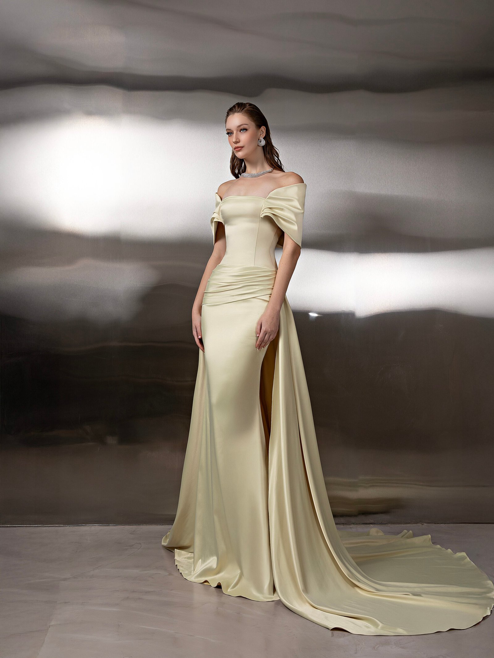 Structured Cape Gown - Image 3