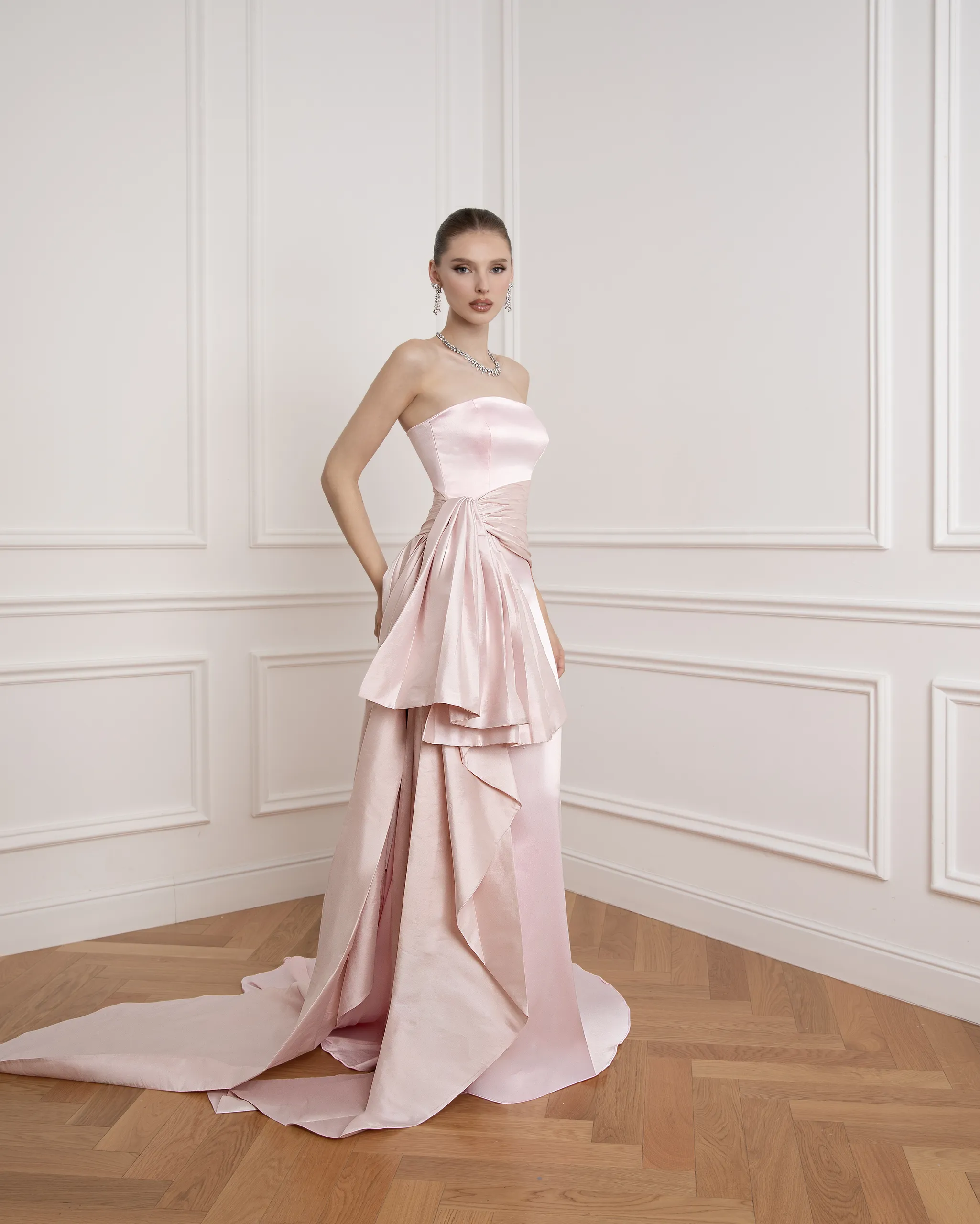Strapless Bow Draped Gown - Image 3