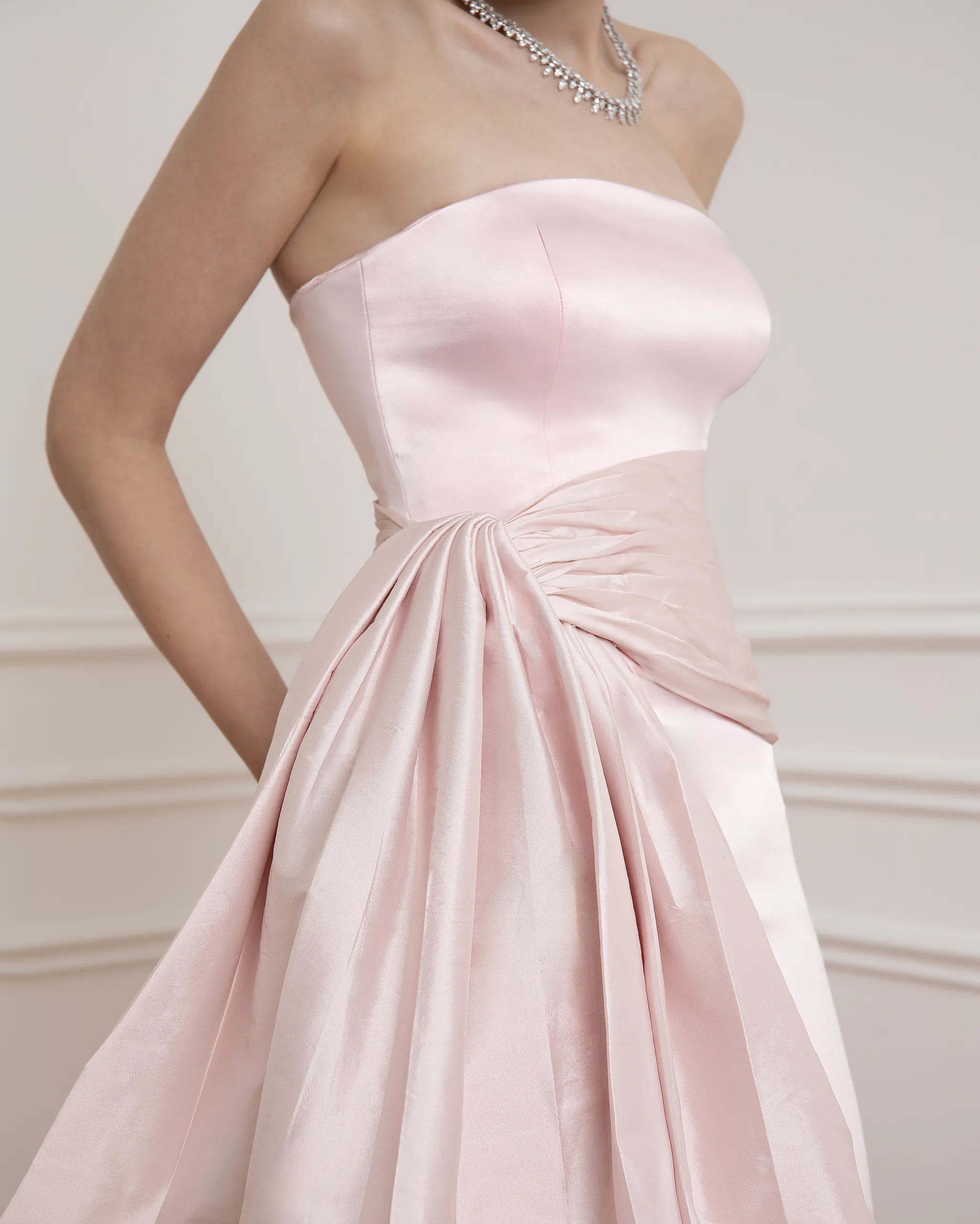 Strapless Bow Draped Gown - Image 4