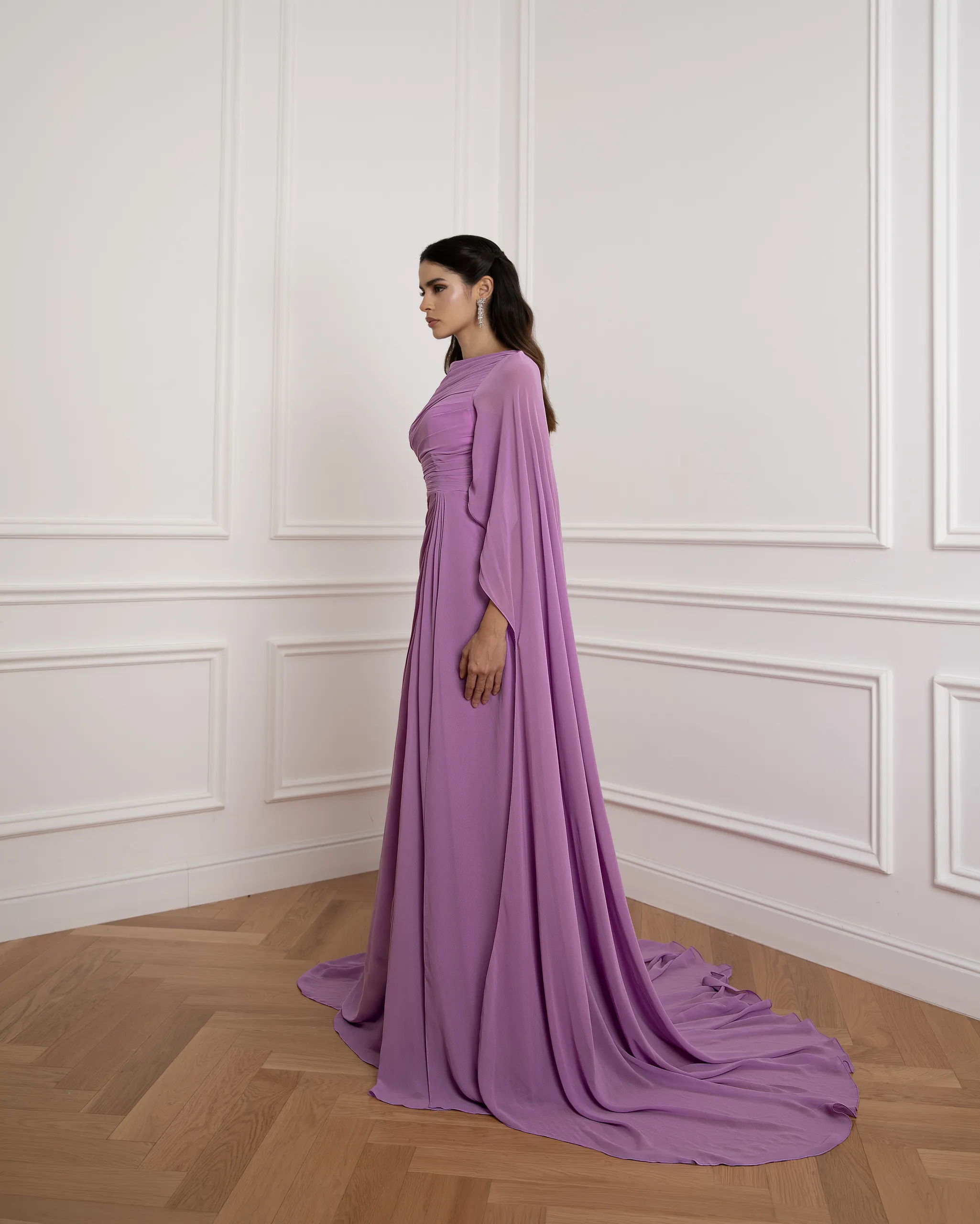 Draped Cape Gown - Image 3