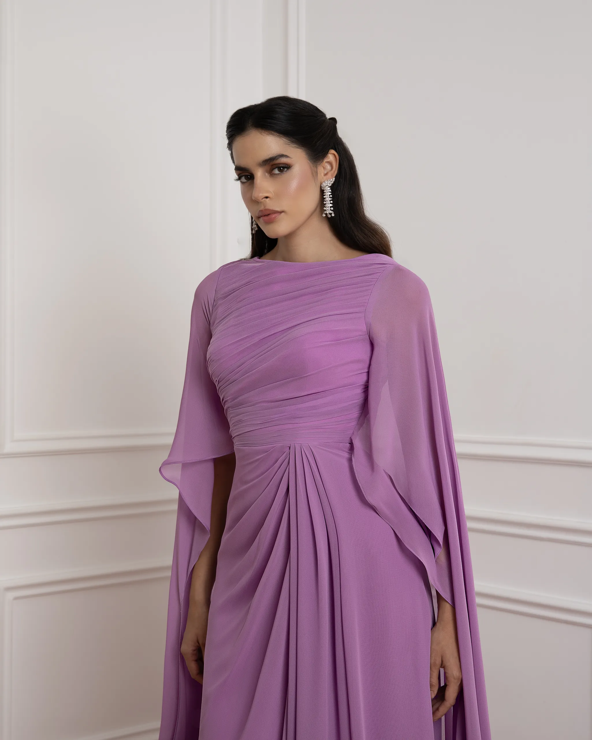 Draped Cape Gown - Image 4