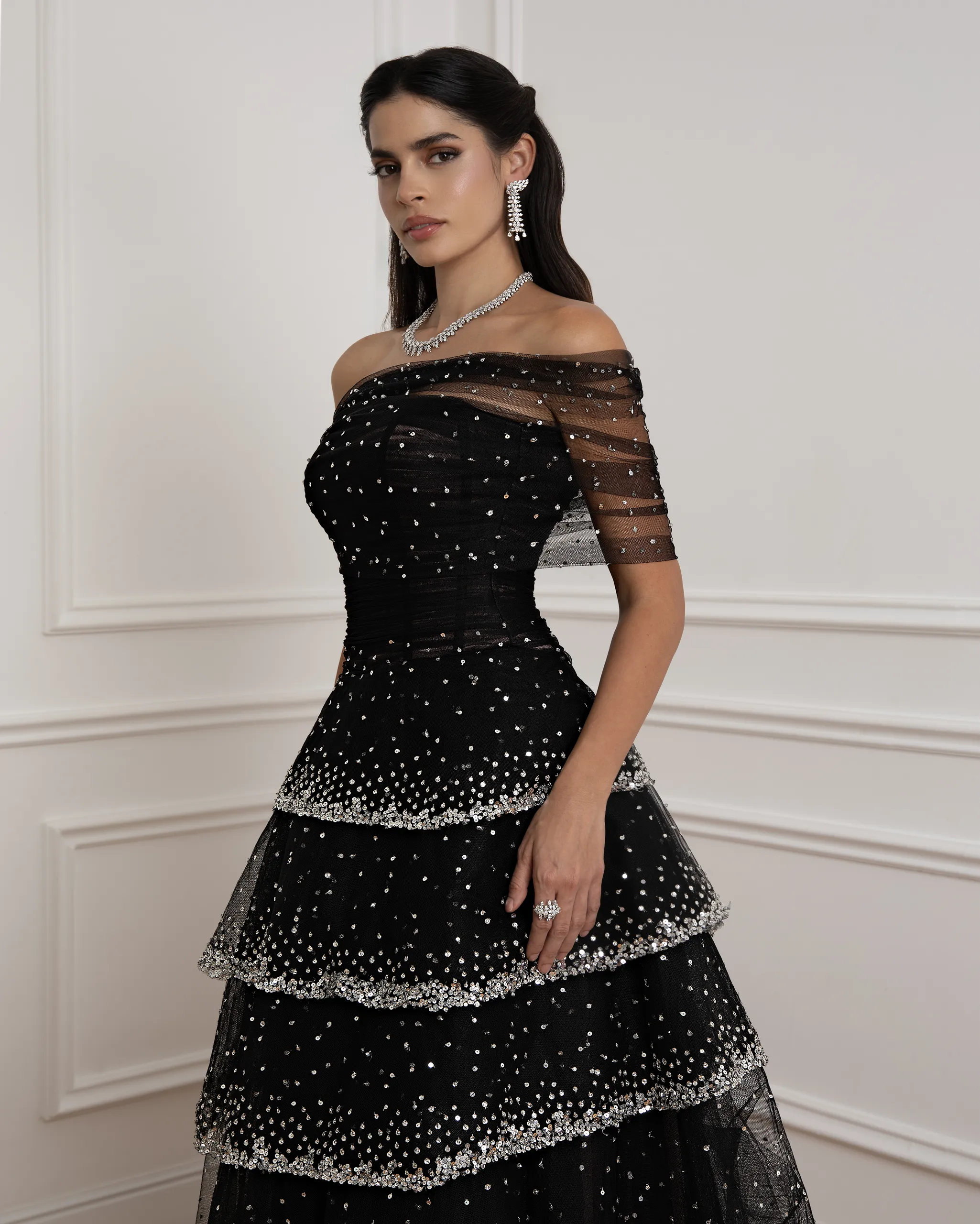 Off-Shoulder Embellished Gown - Image 4
